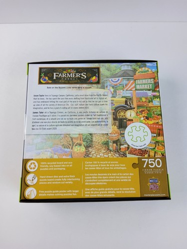 Master Pieces Jigsaw Puzzle Farmers Market 750 Piece w/ Poster NEW SEALED - Picture 6 of 6