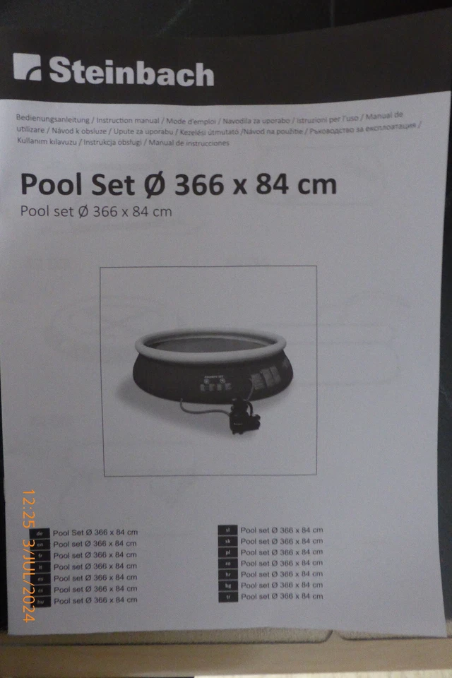 Pool Steinbach mit Sandfilter 3,60 x 84 cm Schwimmingpool Schwimmbecken - Bild 4 von 4