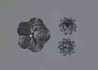 LOVELY DELICATE FILIGREE FLOWER EARRINGS & BROOCH PIN SET ORIG. BOX ENGLAND BROS — photo 2
