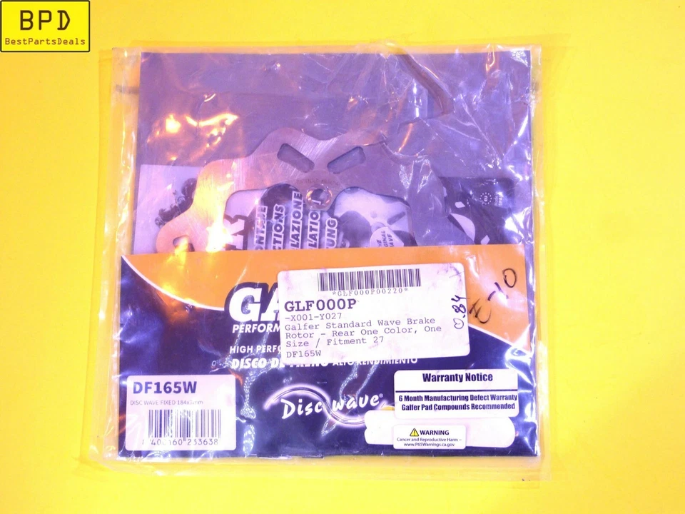 Para KAWASAKI KX - Suzuki Disco Onda Freno Rotor Fijo 184x3mm PALFER TRASERO DF165W Foto 3 de 3