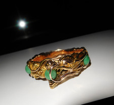 Orig 1895 Arthur Bond Chinese Japanese Meiji 18K Gold Dragon Bracelet Bangle 🐉