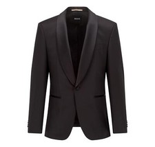 BOSS Regular Fit Tuxedo Jacket H-JECKSON-TUX-S-B1 50469185 Black Color