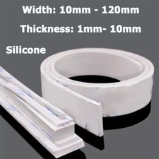 1mm - 8mm Thick Self-adhesive Silicone Strip Back Adhesive Sealing Strip White