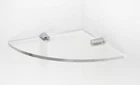 Acrylic Shelves Wall Mounted Clear Corner Shelf with Various Chrome Supports