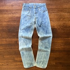 Vintage 80s Levi’s 501 Denim Jeans Button Fly Light Wash USA Made Sz 27.5x31
