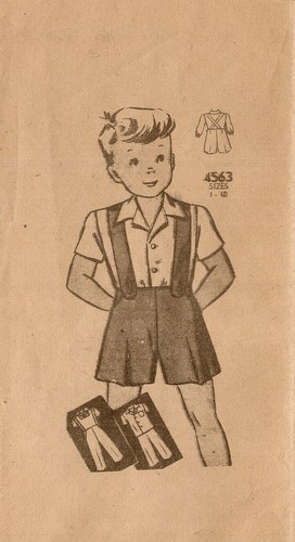 Anne Adams 4563 Jungen Latzhose, Hose, Shorts & Shirt Gr. 4 UNVOLLSTÄNDIG *SIEHE BESCHREIBUNG