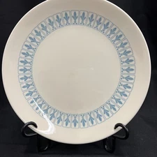 Vintage Homer Laughlin Blue Fleur de Lis 10 1/8”Dinner Plate