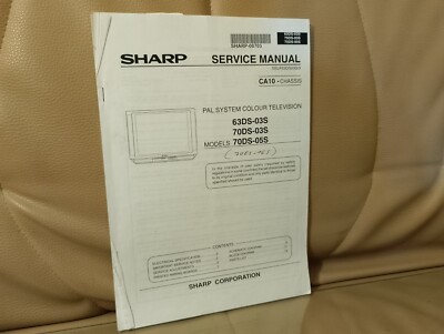 Sharp 63DS-03S / 70DS-03S / 70DS05S CA 10 Service Manual und Schaltpläne