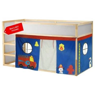 Kids Firehouse Ikea Kura Bed Curtain Playhouse