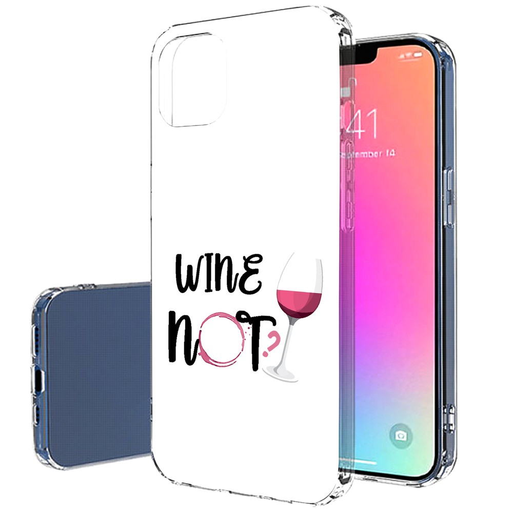 TalkingCase Slim Case for Apple iPhone 14 Pro Max,Wine Not Print, USA