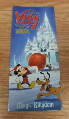 Disney Magic Kingdom 2013 Mickey's Very Merry Christmas Party Park Map