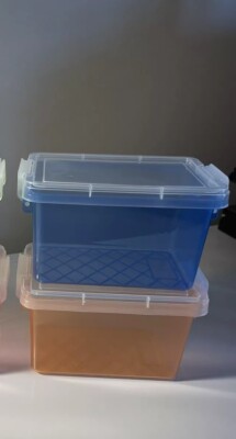 Stacking Storage Budget Boxes Craft Room Storage Back to School Orange Or Blue