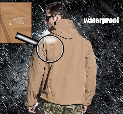 Waterproof Tactical Soft Shell Men Jacket Military Casual Windbreaker Army Coat - Picture 7 of 21