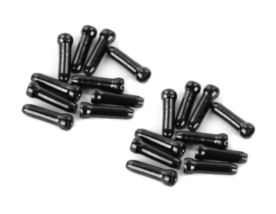 Alligator Kabelendhülsen 2,3mm für Bowdenzüge Set 20 Stück schwarz