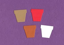 FLOWER POT 2 die cuts scrapbook cards