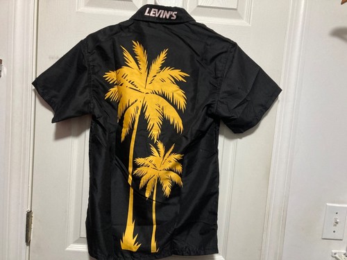 Pittsburgh Pirates Hawaii Palme Erwachsenenhemd Small schwarz & gold SGA, NEU - Bild 4 von 4
