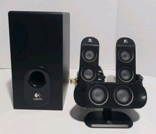 Logitech X-530 Surround Sound System 3 Speakers  Subwoofer, Tested, Working
