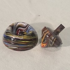 ANDY DAVIS, Glass Art Spinning Top Base, Megans Run , 339P