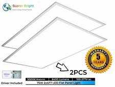 2x4 FT LED Flat Panel Light 75W,5000K Daylight 100-277V Recessed Troffer Fixture
