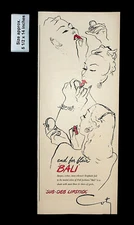 1945 Coty Sub-Deb Lipstick Bali Woman Makeup Beauty Fall Vintage Print Ad 34449