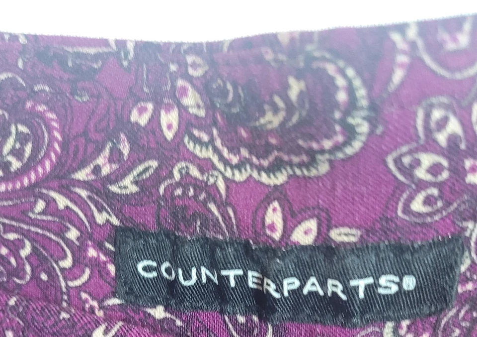 Pantalones de mujer Counterparts talla 12 sangría estampados florales tiro medio tirar en el tobillo  Foto 3 de 4