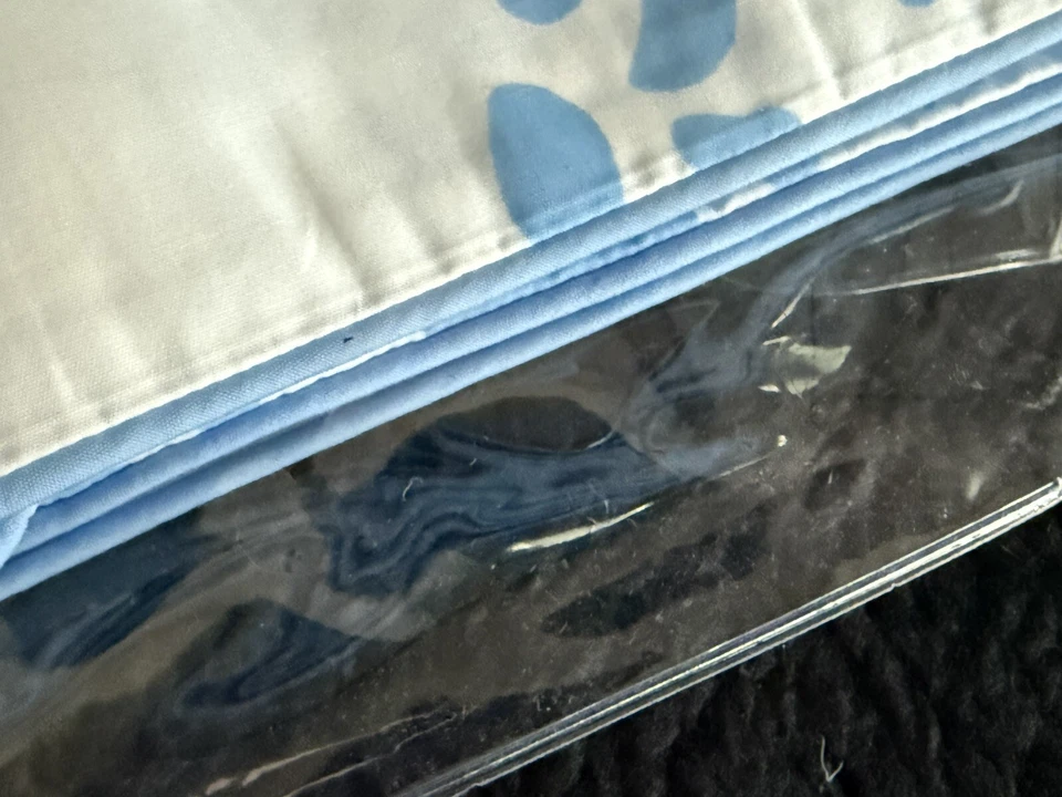 D. Porthault Parigi Blu Alizee 505 Copripiumino Queen 100% Cotone NUOVO - Immagine 3 di 4