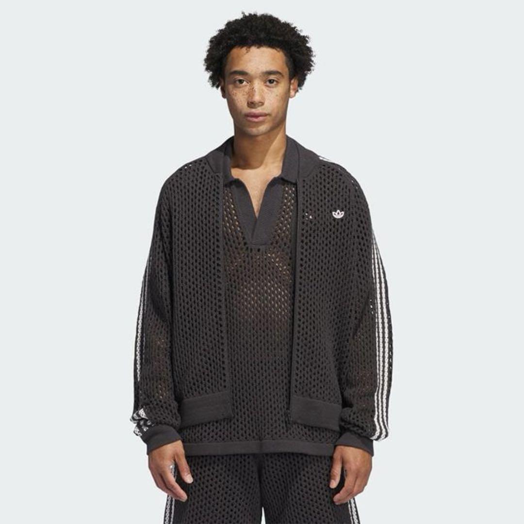 Adidas X Clot Crochet Track Top Carbon Men XL Collabloration Adidas X Clot Crochet Track Top Carbon Men XL Collabloration