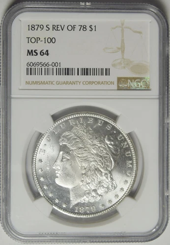 1879-S Reverse of 1878 Morgan Dollar Top 100 NGC MS-64 #66-001
