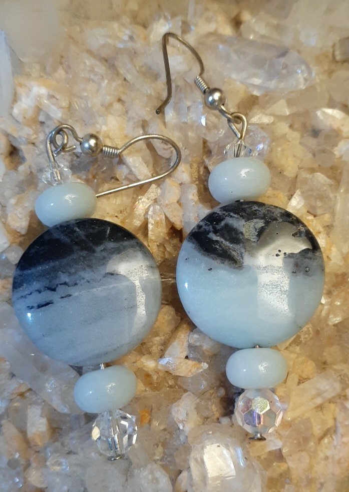 Artisan Silvertone Mountain Amazonite Quartz Gems… - image 3