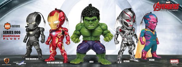 KIDS LOGIC NATIONS KN-006 AVENGERS AGE OF ULTRON LED EARPHONE PLUG