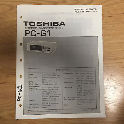 Original Toshiba Service Manual for KT Cassette Players etc ~ Select One