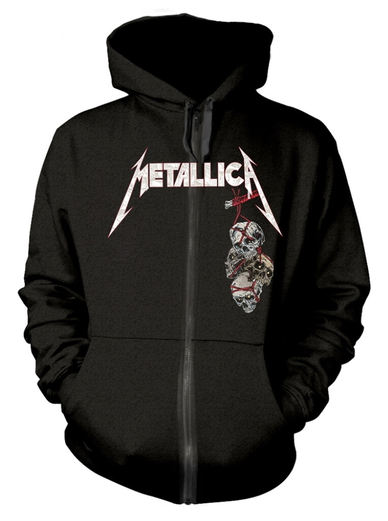 Metallica Death Reaper Black Zip Up Hoodie OFFICIAL UK
