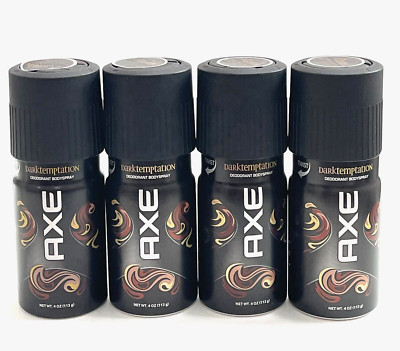 4x AXE Dark Temptation Deodorant Body Spray For Men 4 fl oz / 113 g