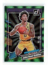 Jalen Hood-Schifino #216 RC 2023-24 DONRUSS LAKERS GREEN LASER RATED ROOKIE