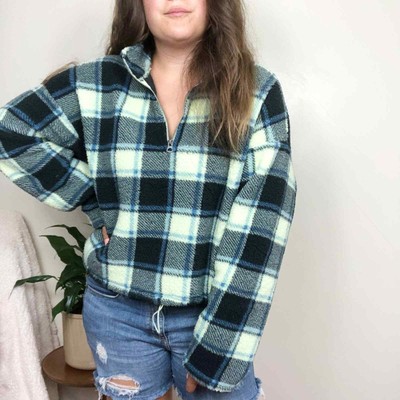 american eagle quarter zip sherpa