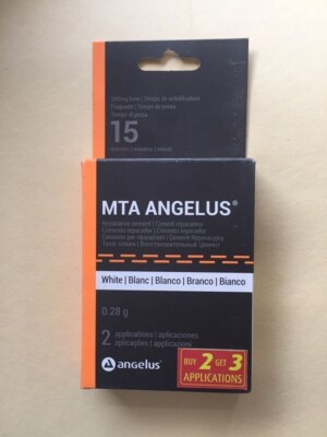 MTA (Mineral Trioxide Aggregate) Angelus Endodontic Cement Dental Material.