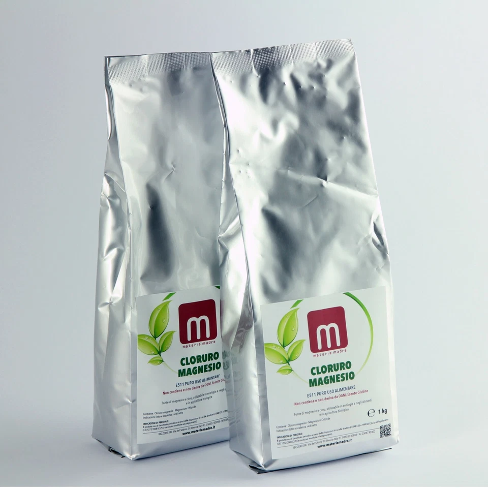 2 KG CLORURO DI MAGNESIO E511 ALIMENTARE PURO NO OGM MateriaMadre