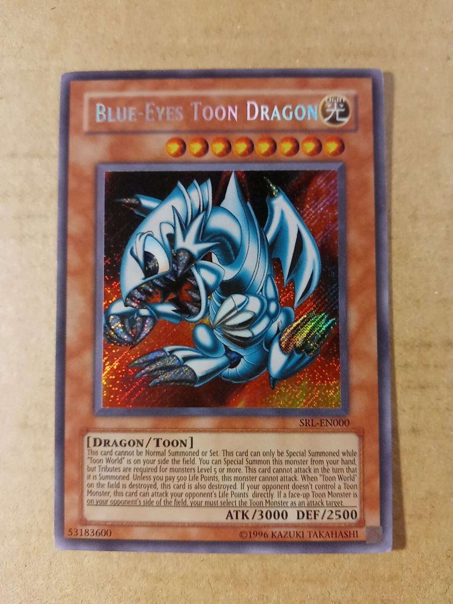 Blue-Eyes Toon Dragon SRL-EN000 unl Secret Rare Yugioh NM/VLP