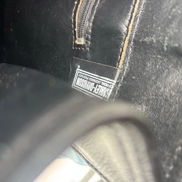 Bolso de Mano Harley-Davidson Mujer’s Cuero Negro Años 90’s De Colección Foto 4 de 4