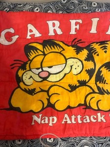 Garfield Vintage 1978 Sleeping Bag Kids size Full Zip 32x65 Nap Attack Sac