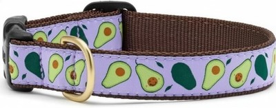 Up Country Avocado Pattern Dog Collar, Small (9 To 15 Inches) 1 Inch Wide Width