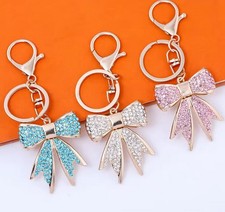 Bow Rhinestone Key Chain/Purse Charm 3 Color Choices