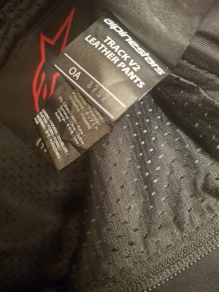 Мужские кожаные мотоциклетные штаны Alpinestars Track V2 38 - Изображение 3 из 3