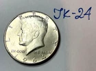 1964 P JFK KENNEDY 50 C HALF DOLLAR - 90% Silver  Coin JK-24