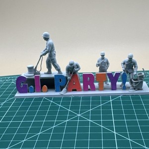 1:35 G.I. Party! Military Painted Figures w/ Display Base