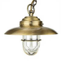 Pendelleuchte Messing Glas IP54 Ø23Cm Maritim AußEnlampe Balkon Terrasse Kavala