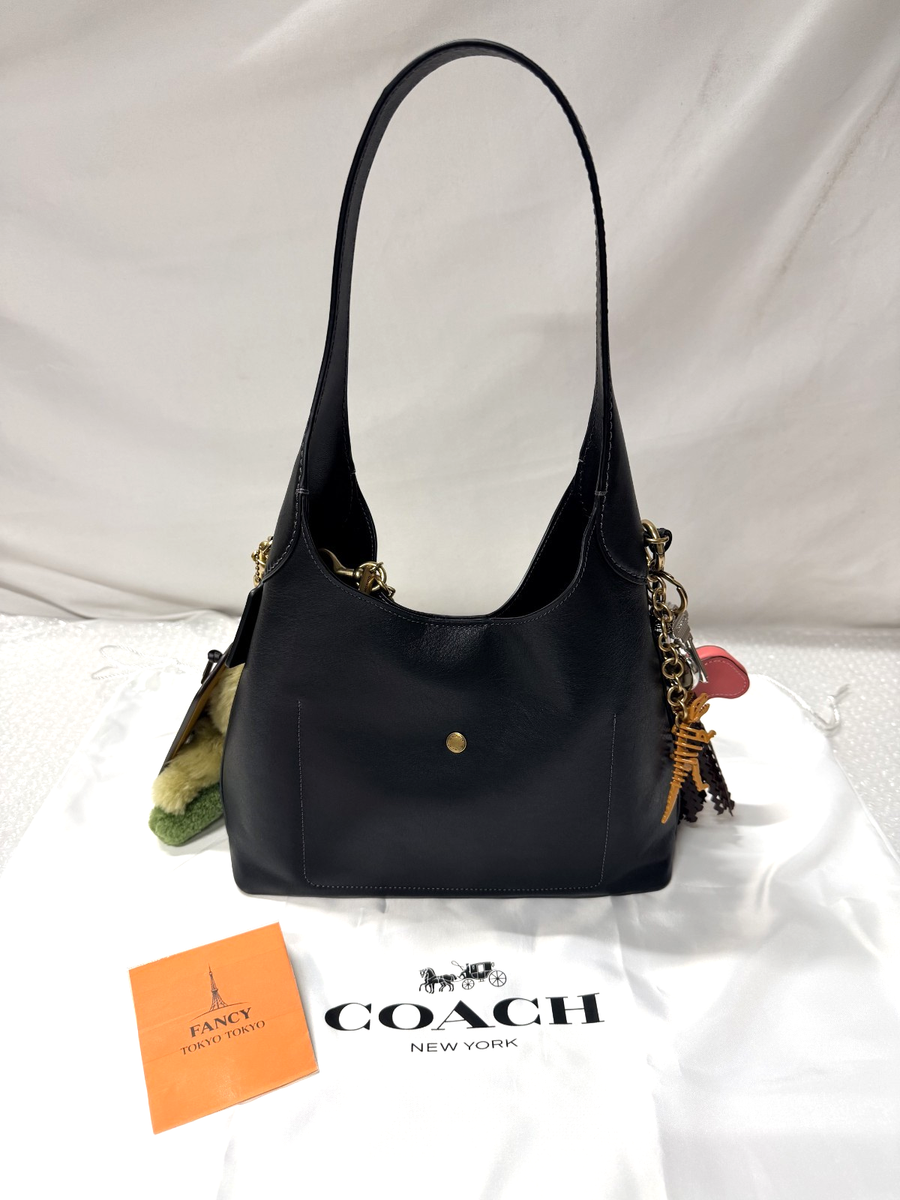 ゴールデンウィークセール　マザーズラブ　チャールズ・リン・ブラック COACH REXY'S BIRTHDAY Brooklyn Shoulder Bag 28 Rexy Charms CEG38