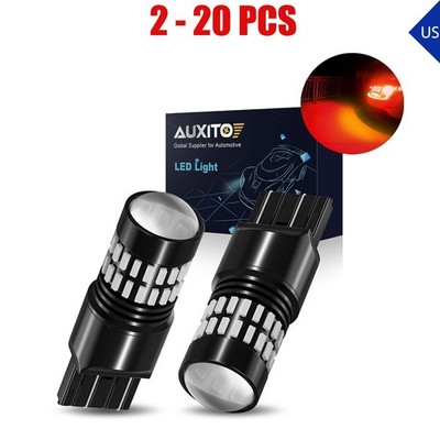 2-20 AUXITO 7443 LED Red Brake Tail High Power Light Bulb Error Free 4014SMD 12V