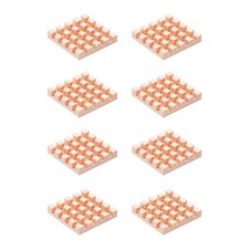 8 Pcs Copper Heatsink 17x17x3mm, Heat Sink Cooler Radiator for Raspberry Pi