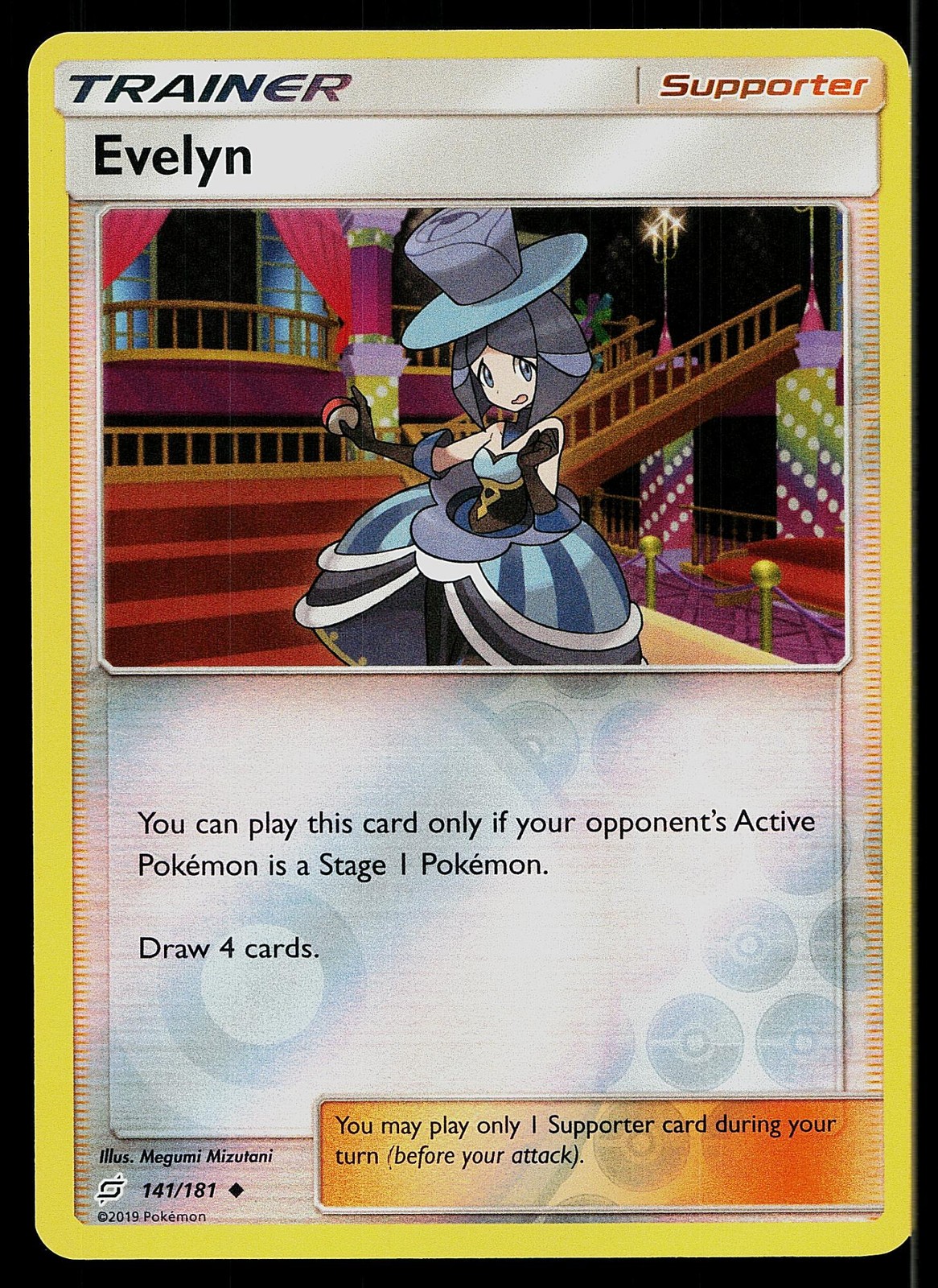 Pokemon Card Team Up Evelyn 141/181 Uncommon Reverse Holo